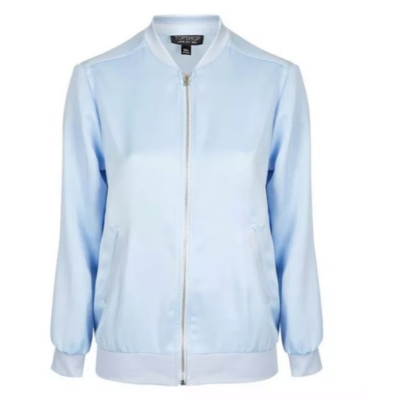 baby blue bomber jacket